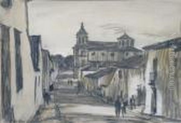 Evening, Convent De La Merced, Ronda Oil Painting by Muirhead Bone