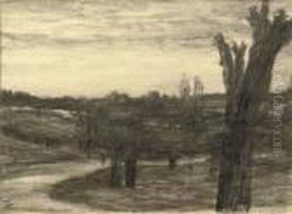 Hampstead Heath Oil Painting by Muirhead Bone