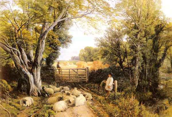 Landscape in Wales Oil Painting by Frederick William Hulme