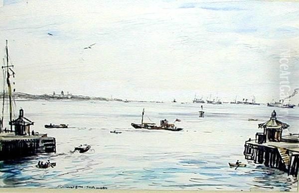 Southampton Oil Painting by Muirhead Bone