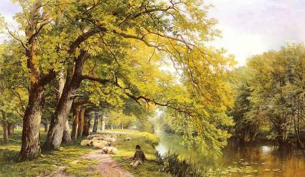 At Ockman, Surrey in Summer Oil Painting by Frederick William Hulme