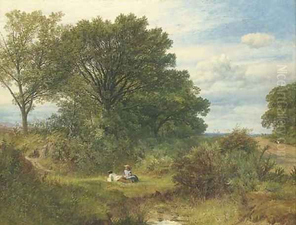 Near the Common, Woking, Surrey Oil Painting by Frederick William Hulme