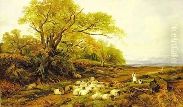 Resting by the old oak Oil Painting by Frederick William Hulme