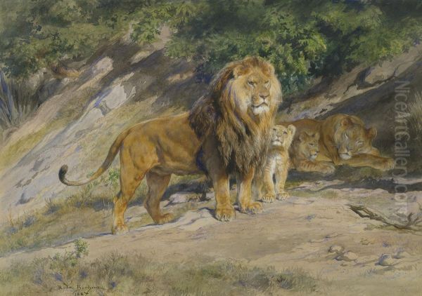 The King Watches Oil Painting by Rosa Bonheur