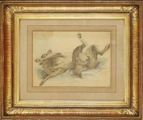 Loup Etendu Oil Painting by Rosa Bonheur