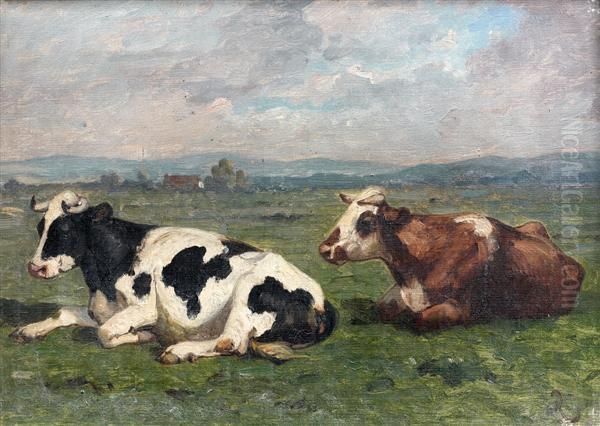 Vaches Au Repos Dans Un Pre Oil Painting by Rosa Bonheur