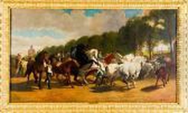 The Horse Fair Oil Painting by Rosa Bonheur