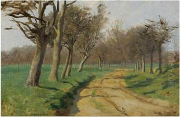 La Plaine Et Les Champs (le Chemin Tournant A L'entre Dubois) Oil Painting by Rosa Bonheur