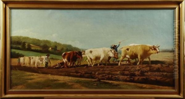 Plogande Oxar Oil Painting by Rosa Bonheur