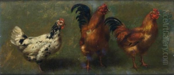 Les Poules Oil Painting by Rosa Bonheur