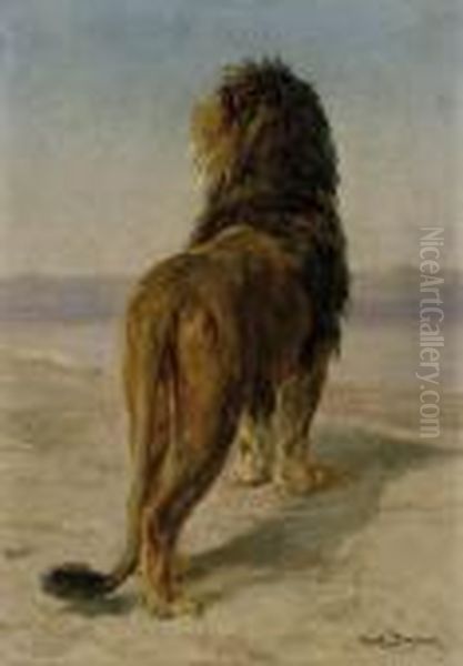 Lowe, Ausschau Haltend Oil Painting by Rosa Bonheur