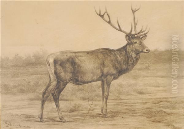 Red Deer Stag Oil Painting by Rosa Bonheur