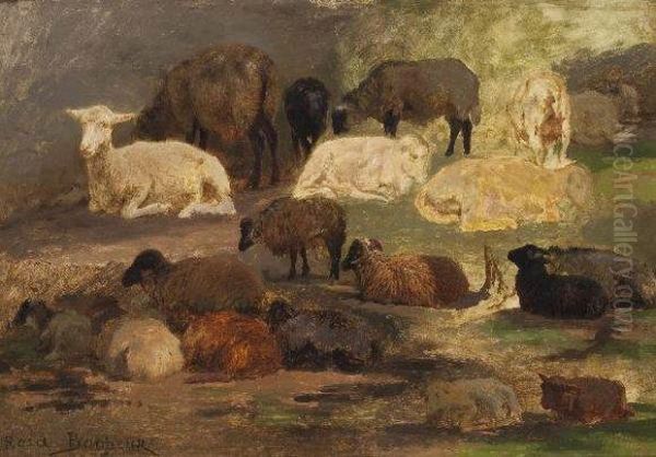 Troupeau De Moutons Oil Painting by Rosa Bonheur