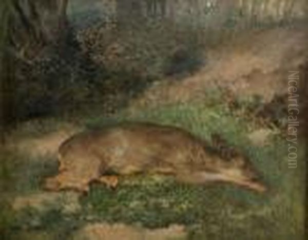 Faon Endormi Oil Painting by Rosa Bonheur