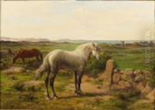 Chevaux En Bord De Mer Oil Painting by Rosa Bonheur