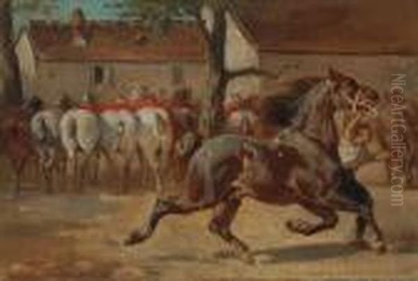 Trotting A Horse Oil Painting by Rosa Bonheur