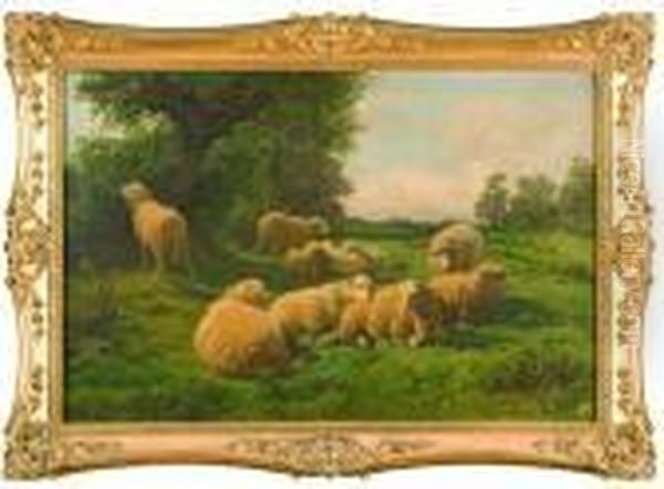 Gregge A Riposo Nella Campagna Oil Painting by Rosa Bonheur