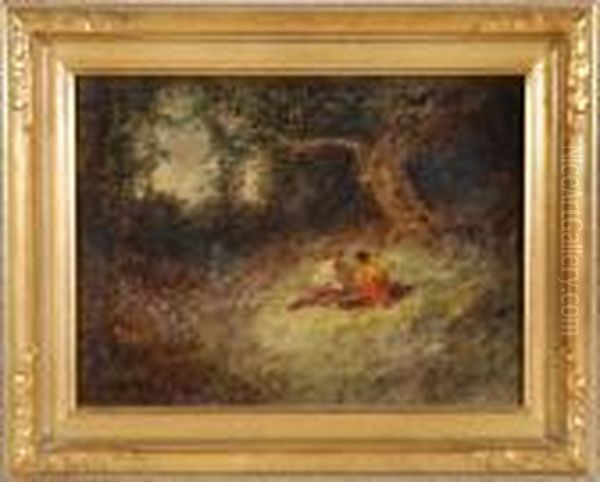 Picnic In The Woods Oil Painting by Rosa Bonheur