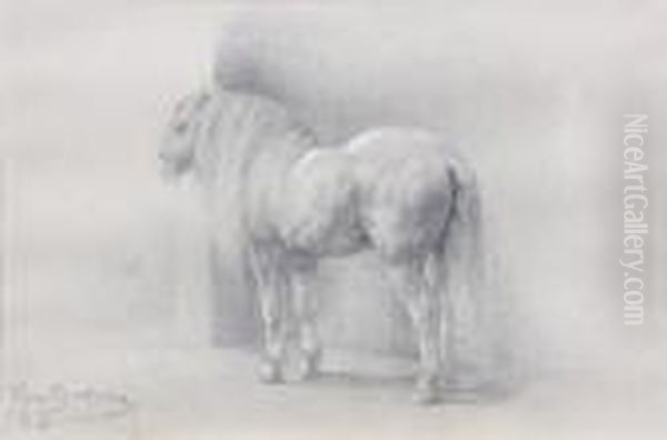 Shire Horse Oil Painting by Rosa Bonheur