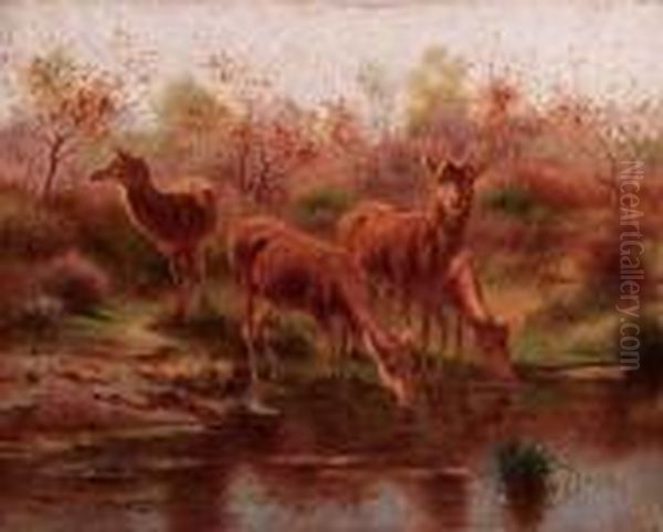 L'abbeverata Oil Painting by Rosa Bonheur