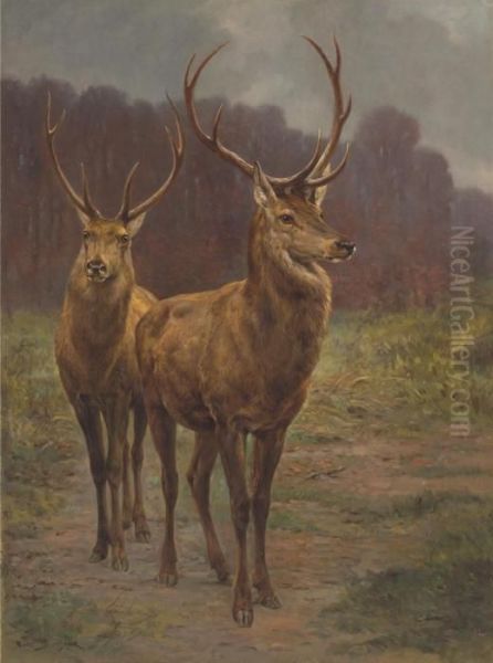 Monarchs Of The Forest Oil Painting by Rosa Bonheur