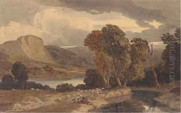 The Lake District, early evening Oil Painting by William Havell