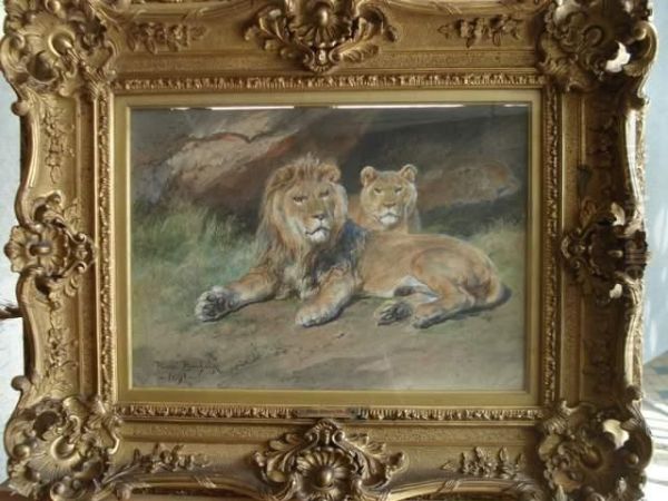 Bonheur, Aquarelle Signee Oil Painting by Rosa Bonheur