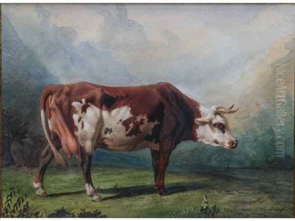 Vache Dans Un Paysage Montagneux Oil Painting by Rosa Bonheur