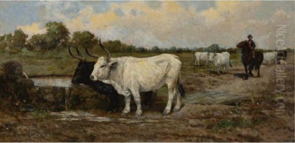 Return From Market Oil Painting by Rosa Bonheur