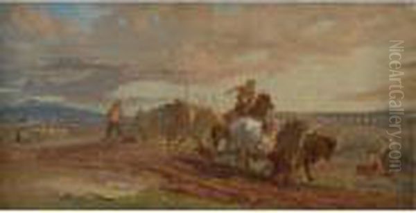 Plowing Oil Painting by Rosa Bonheur