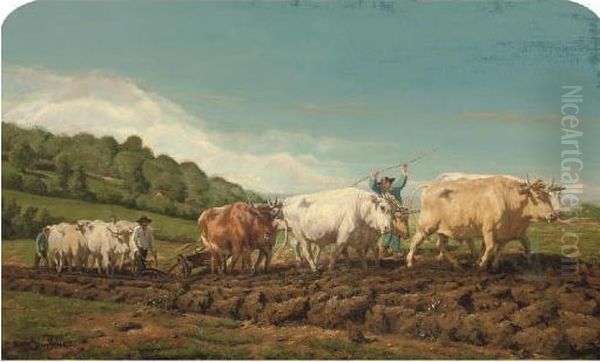 Labourage Nivernais Oil Painting by Rosa Bonheur