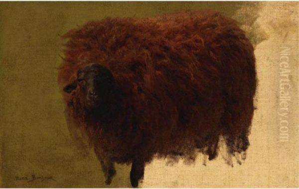 Large Wooly Sheep (wether) Oil Painting by Rosa Bonheur