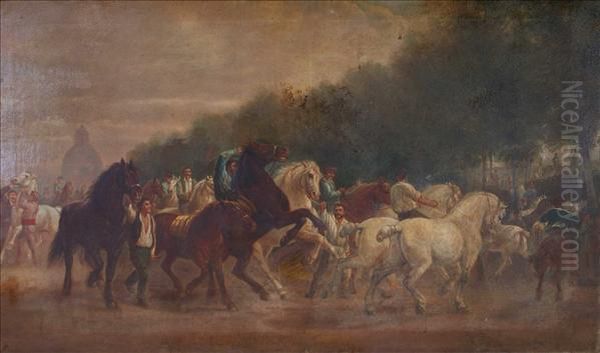 Thehorse Fair Oil Painting by Rosa Bonheur