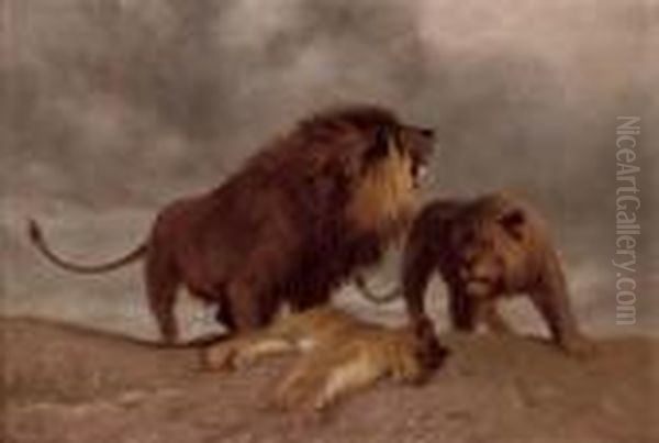 King Of The Pride Oil Painting by Rosa Bonheur