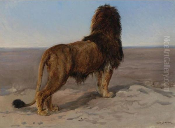 Lion (the Look Out) Oil Painting by Rosa Bonheur