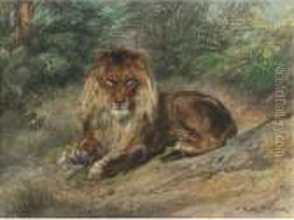 The Old Monarch Oil Painting by Rosa Bonheur