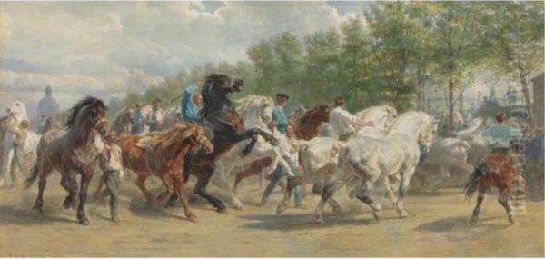 The Horse Fair Oil Painting by Rosa Bonheur