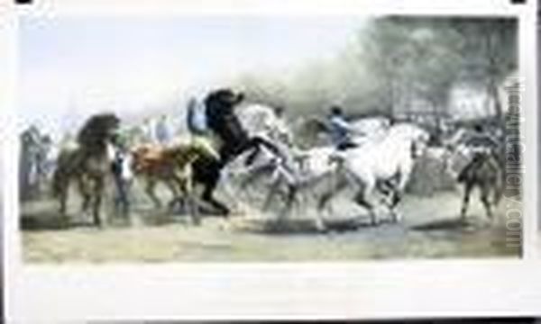 Title: The Horse Fair Oil Painting by Rosa Bonheur