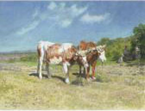 Cows Under The Yoke Oil Painting by Rosa Bonheur