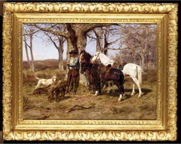 Une Halte Dans La Foret Oil Painting by Rosa Bonheur