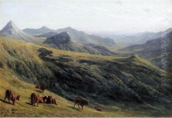 Cattle Grazing Oil Painting by Rosa Bonheur