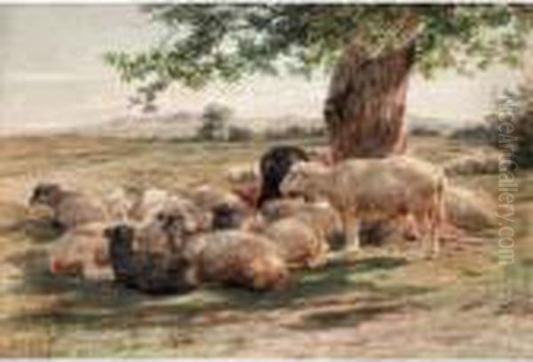 Midday Heat Oil Painting by Rosa Bonheur