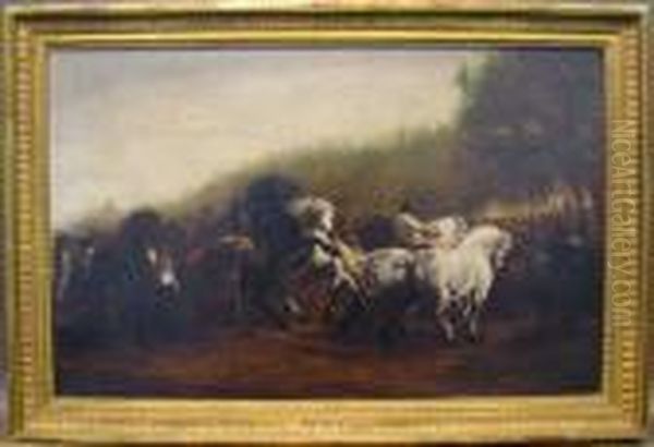 The Horse Fair Oil Painting by Rosa Bonheur