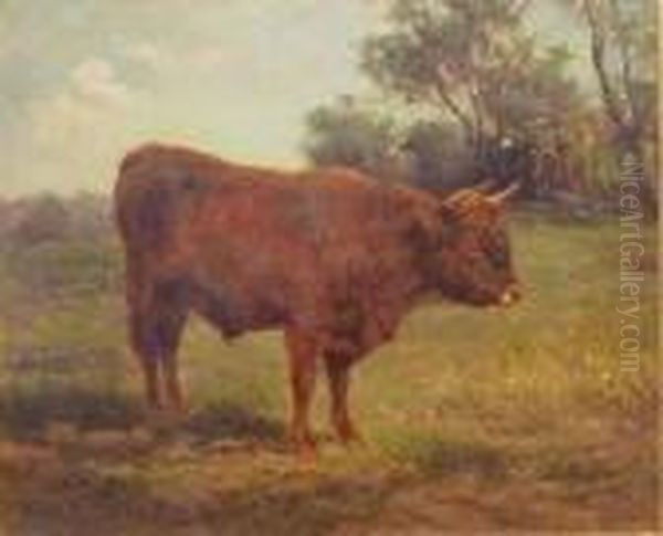 Standing Bull Oil Painting by Rosa Bonheur