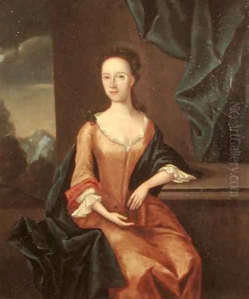 Mrs Thomas Freame Oil Painting by John Hesselius