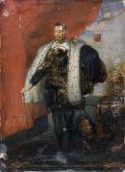 Portrait De Francois Ier De Medicis Oil Painting by Richard Parkes Bonington