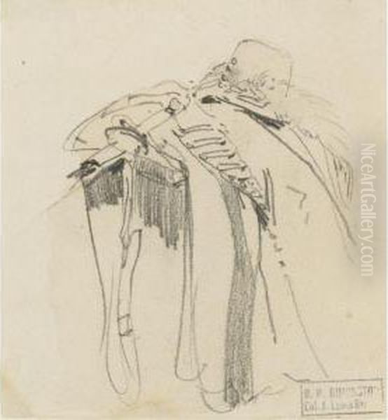 Study Of A Cape, Saddle And Sword Oil Painting by Richard Parkes Bonington