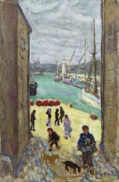 Vue Du Port De Saint-tropez Oil Painting by Pierre Bonnard