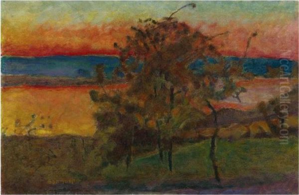 Soleil Couchant Oil Painting by Pierre Bonnard