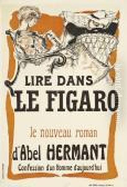 Lire Dans Le Figero Oil Painting by Pierre Bonnard